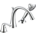 Delta T3738 Lahara 3 Hole Roman Tub With Handshower Chrome