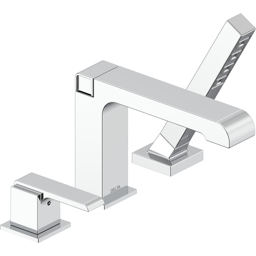 Delta T3767 Ara 3 Hole Roman Tub With Handshower Chrome