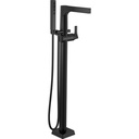 Delta T4774-BLFL Zura Floor Mount Tub Filler With Handshower Matte Black