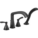 Delta T4776-BL Stryke Four Hole Roman Tub Trim Matte Black