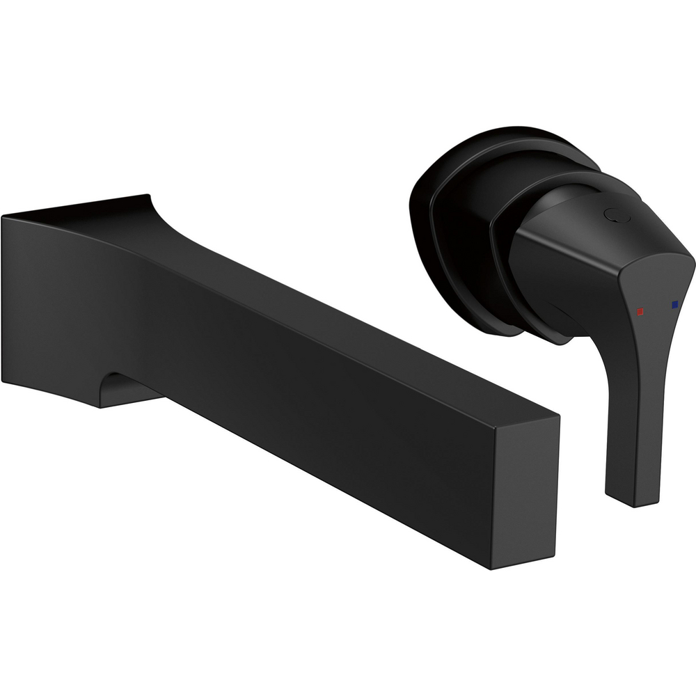 Delta T574LF-BLWL Zura Single Handle Wall Mount Lavatory Faucet Matte Black