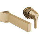 Delta T574LF-CZWL Zura Single Handle Wall Mount Lavatory Faucet Champagne Bronze