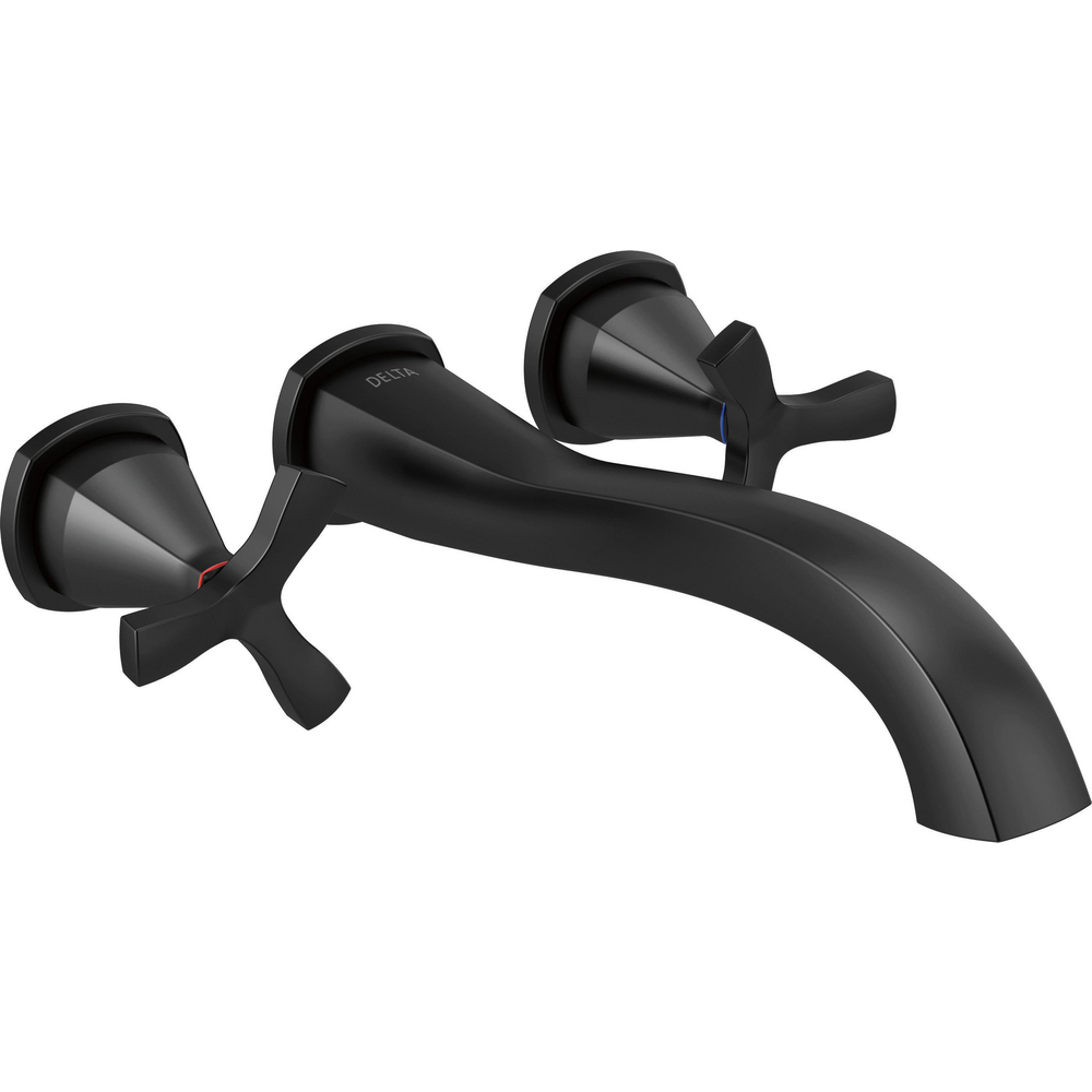 Delta T57766-BLWL Stryke Wall Mounted Tub Filler Matte Black
