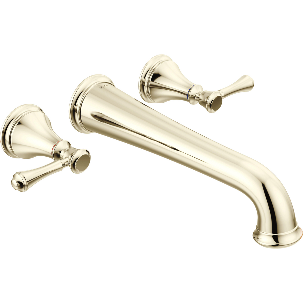 Delta T5797-PNWL Cassidy Wall Mount Tub Filler Trim Polished Nickel