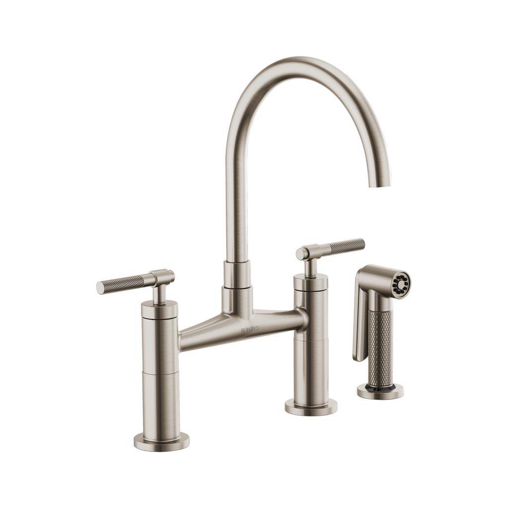 Brizo 62543LF-SS Litze Bridge Faucet Knurled Handle Stainless
