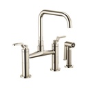 Brizo 62554LF-PN Litze Bridge Faucet Square Spout Polished Nickel