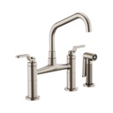 Brizo 62564LF-SS Litze Bridge Facuet With Angled Spout Industrial Handle Stainless
