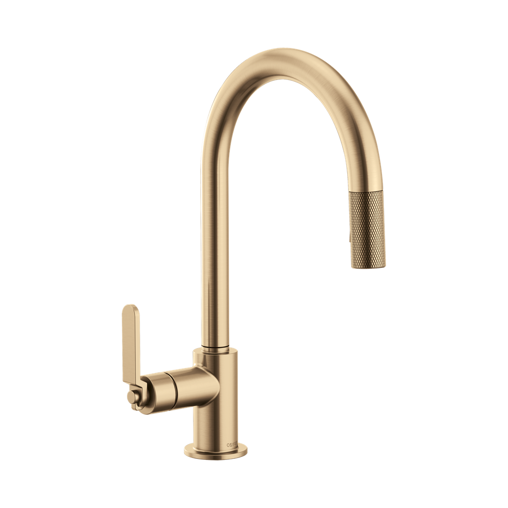 Brizo 63044LF-GL Litze Pull-Down Faucet with Industrial Handle Luxe Gold