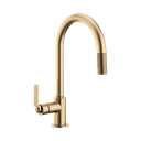 Brizo 63044LF-GL Litze Pull-Down Faucet with Industrial Handle Luxe Gold