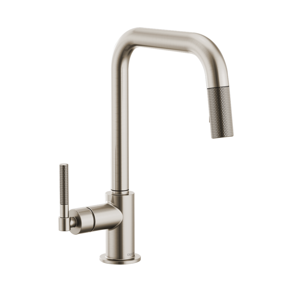 Brizo 63053LF-SS Litze Pull Down Square Spout Knurled Handle Faucet Stainless