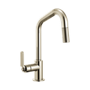 Brizo 63064LF-PN Litze Pull Down Angled Spout Kitchen Faucet Polished Nickel