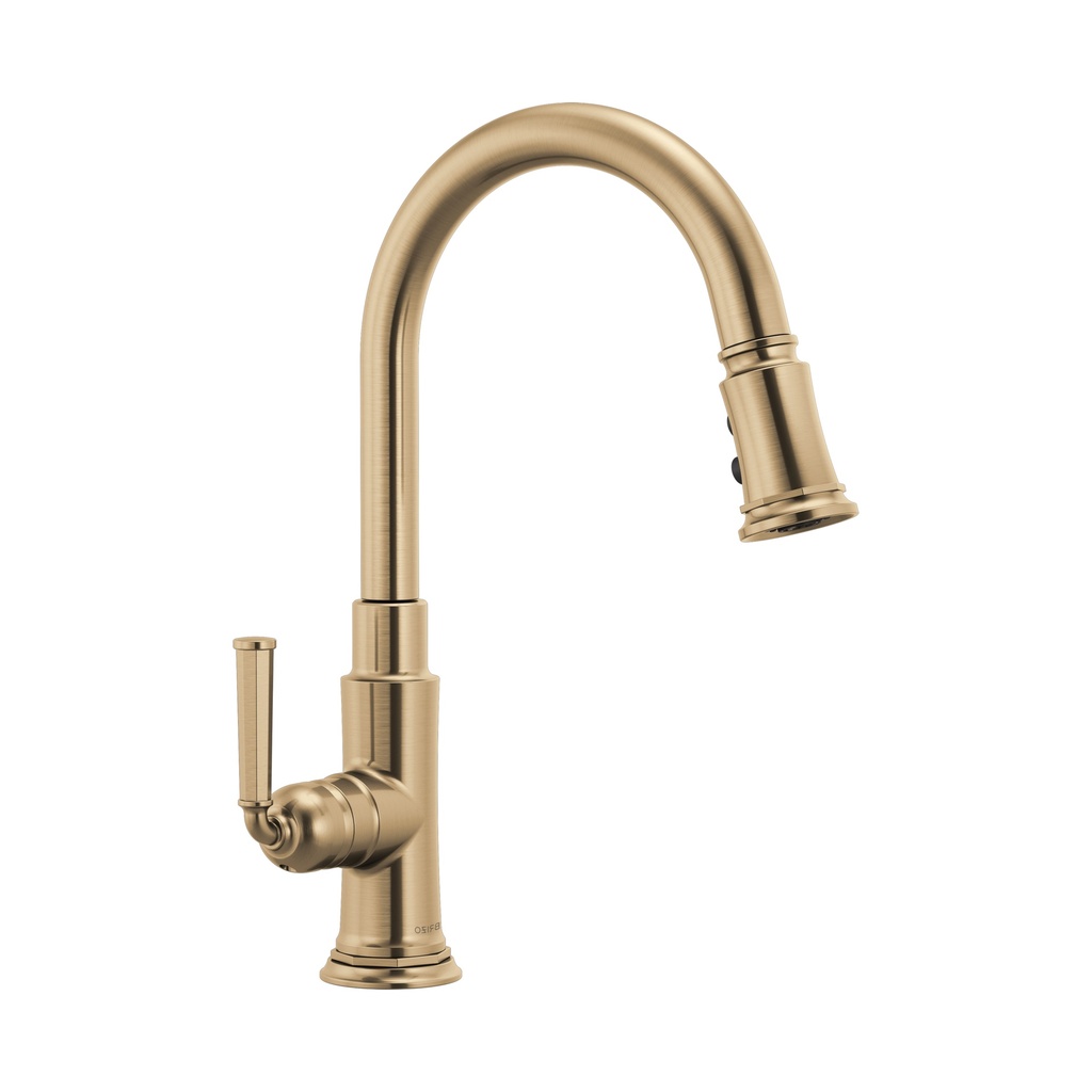 Brizo 63074LF-GL Rook Single Handle Pull Down Kitchen Faucet Luxe Gold