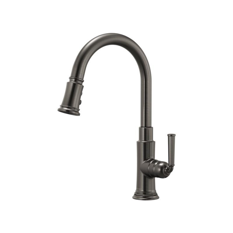 Brizo 63074LF Rook Single Handle Pull Down Kitchen Faucet Luxe Steel