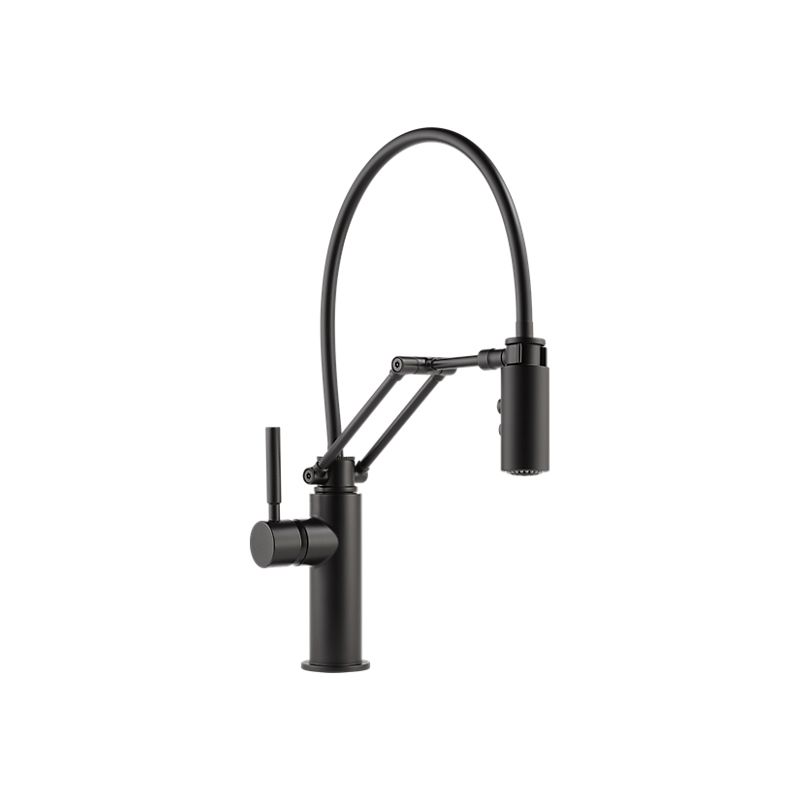 Brizo 63221LF SOLNA Single Handle Articulating Kitchen Faucet Matte Black