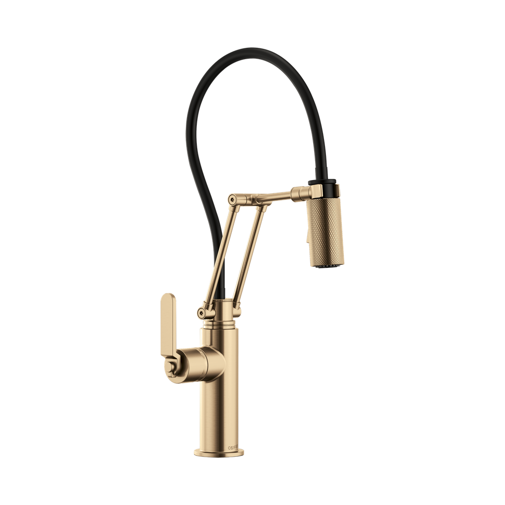 Brizo 63244LF-GL Litze Articulating Kitchen Faucet Luxe Gold