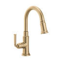 Brizo 63974LF-GL Rook Single Handle Pull Down Prep Kitchen Faucet Luxe Gold