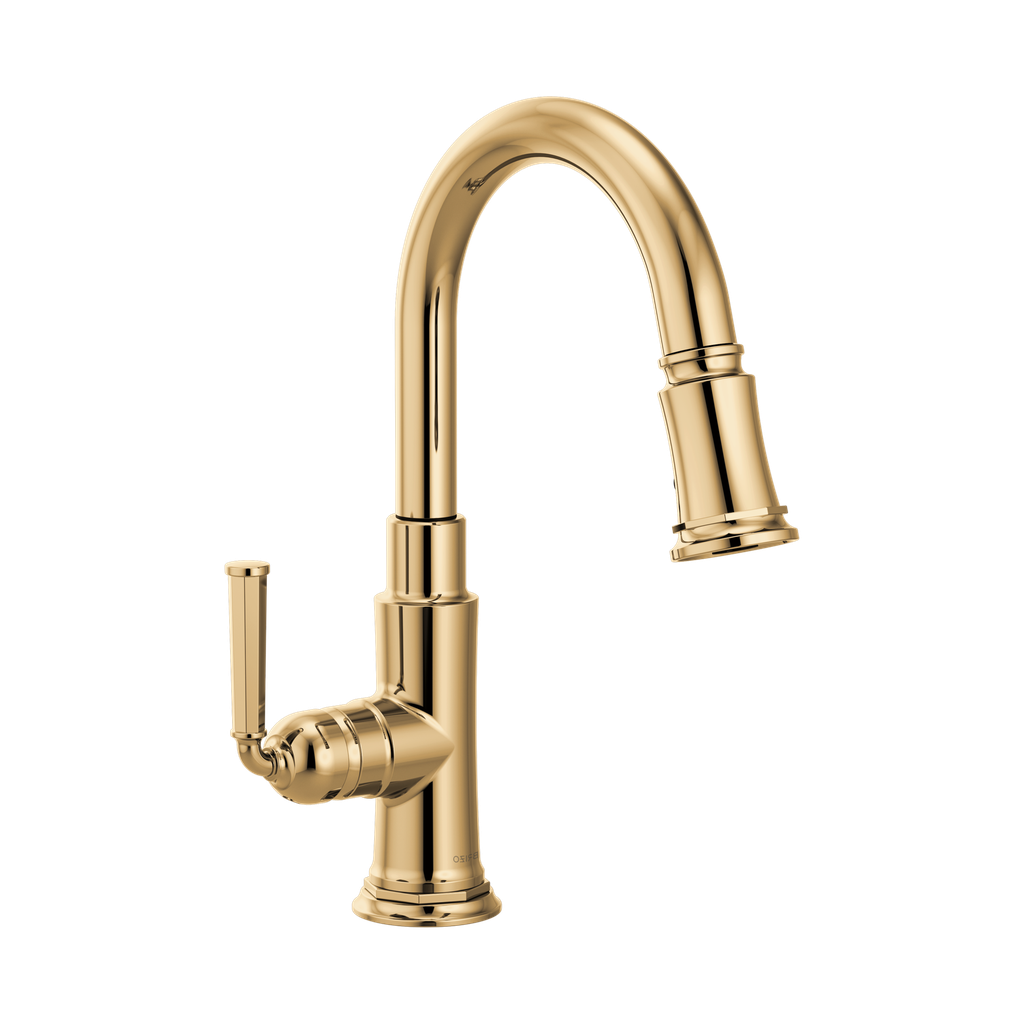 Brizo 63974LF-PG Rook Single Handle Pull Down Prep Kitchen Faucet Polished Gold