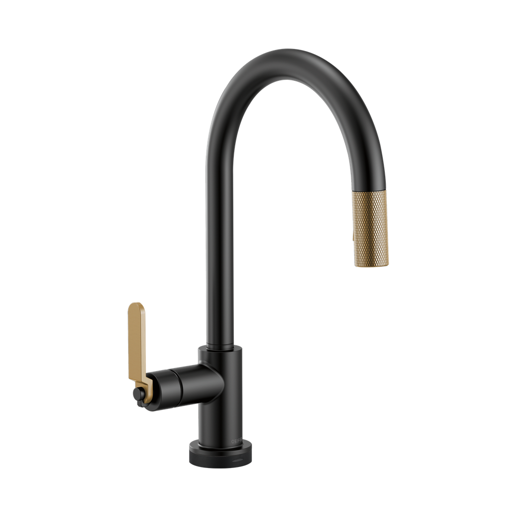 Brizo 64044LF-BLGL Litze Smart Touch Pull Down Arc Spout Faucet Luxe Gold Matte Black