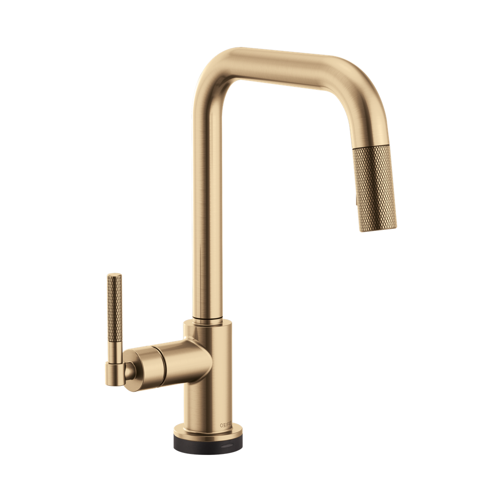 Brizo 64053LF-GL Litze Smart Touch Pull Down Square Spout Knurled Handle Luxe Gold