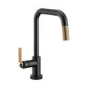 Brizo 64054LF-BLGL Litze Smart Touch Pull Down Square Spout Faucet Luxe Gold Matte Black