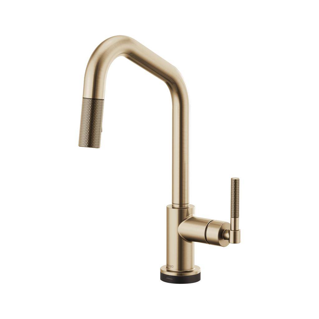 Brizo 64063LF Litze Smart Touch Pull Down Angled Spout Faucet Luxe Gold