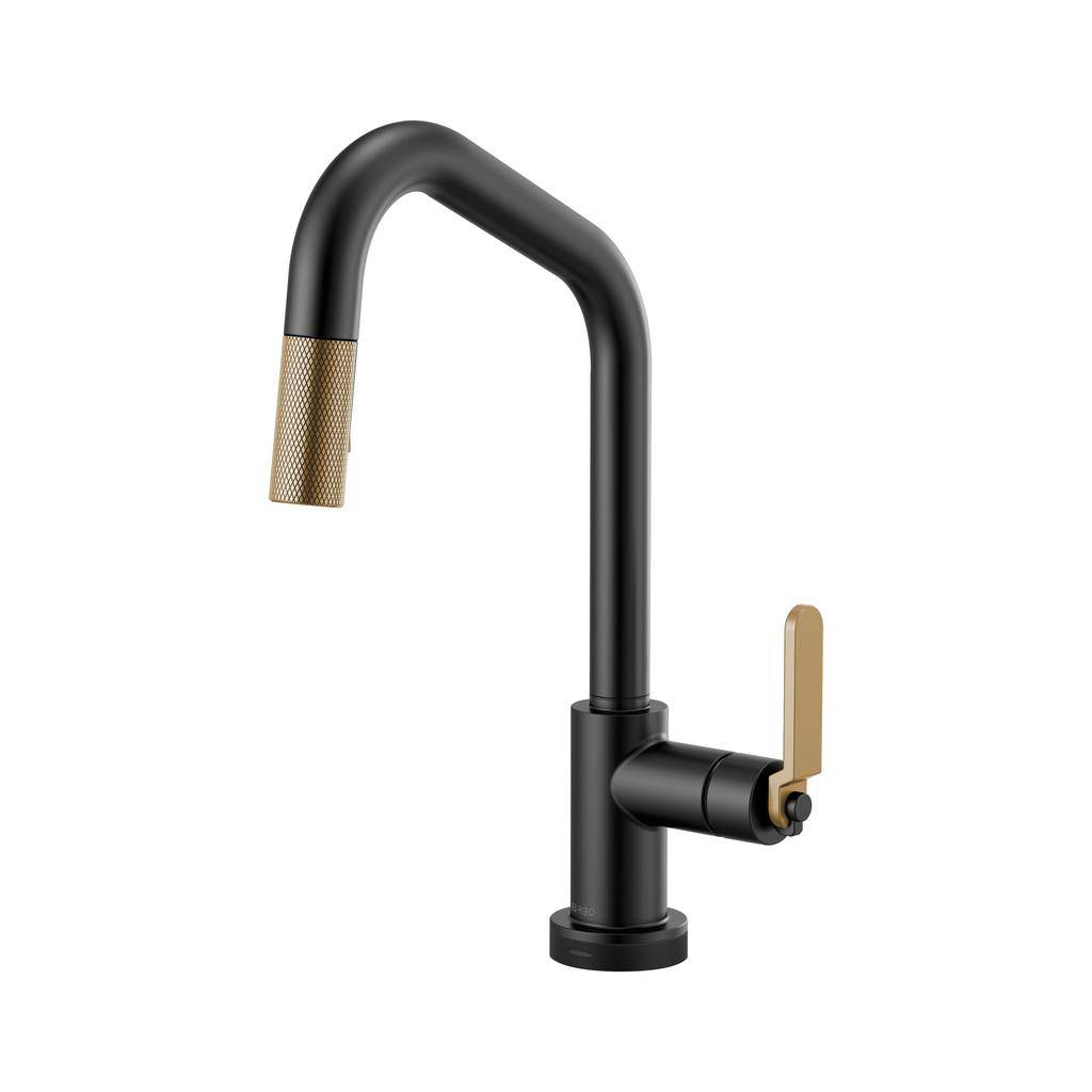 Brizo 64064LF Litze Smart Touch Pull Down Angled Spout Faucet Luxe Gold Matte Black