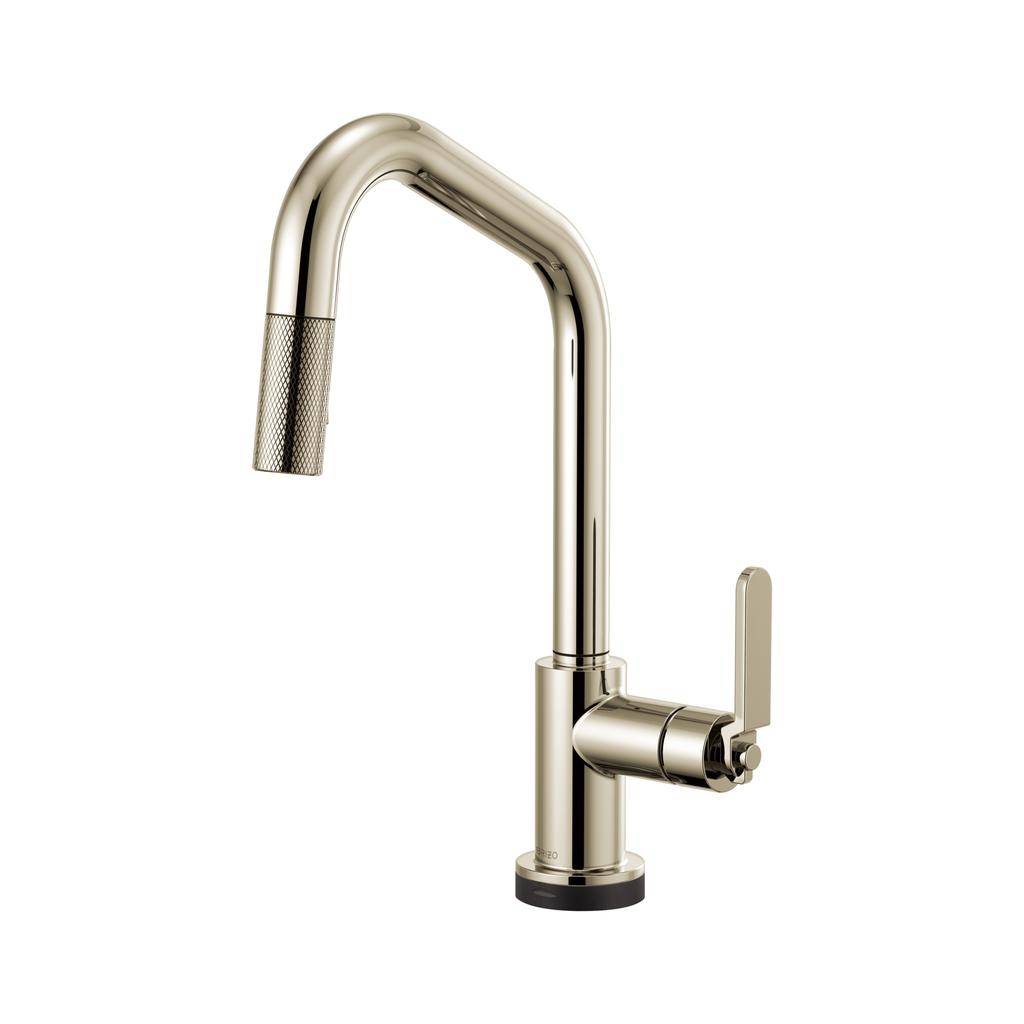Brizo 64064LF Litze Smart Touch Pull Down Angled Spout Faucet Polished Nickel
