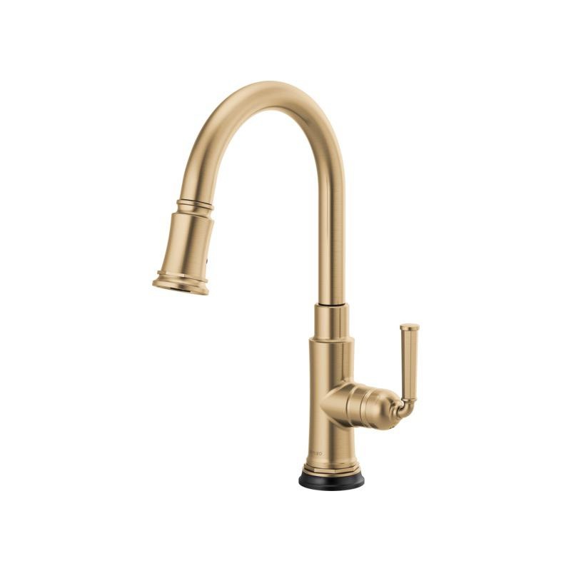 Brizo 64074LF Rook Pull Down Kitchen Faucet With Smart Touch Luxe Gold