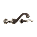 Brizo 65885LF-PNCOLHP Charlotte Wall Mount Lavatory Faucet Less Handles Cocoa Bronze Polished Nickel