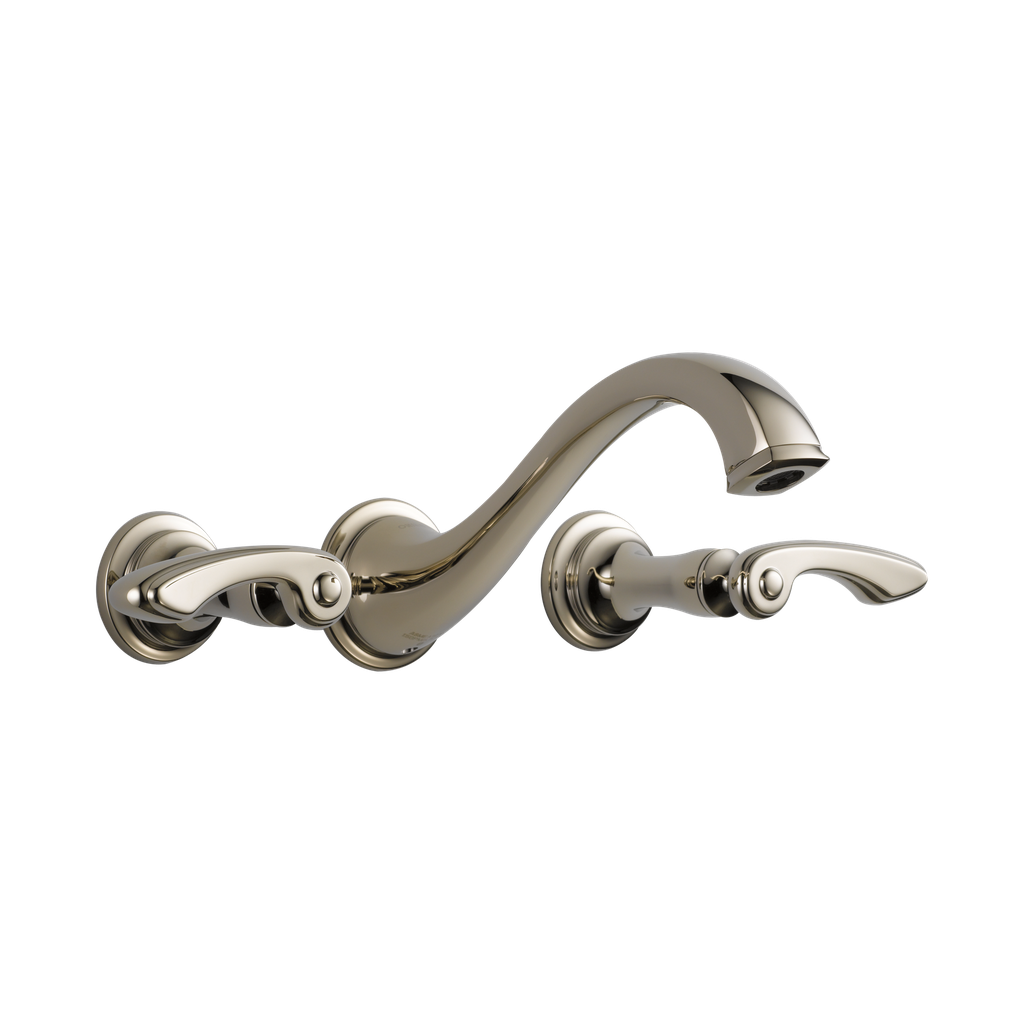 Brizo 65885LF-PNLHP Charlotte Wall Mount Lavatory Faucet Less Handles Polished Nickel