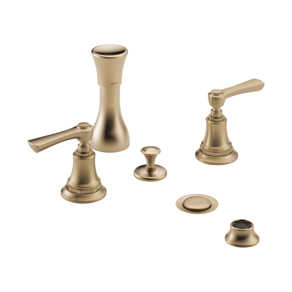 Brizo 68460-GLLHP Rook Widespread Bidet Less Handles Brilliance Luxe Gold