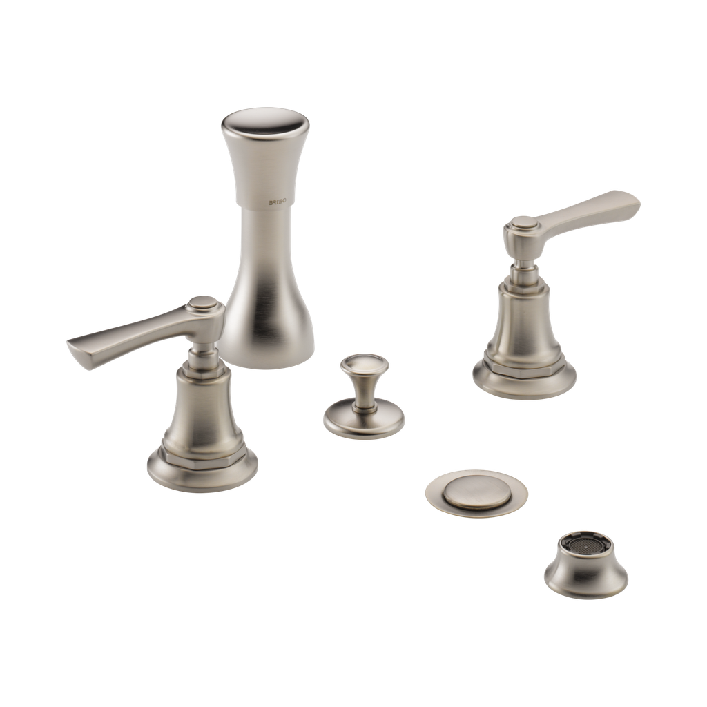 Brizo 68460-NKLHP Rook Widespread Bidet Less Handles Brilliance Luxe Nickel