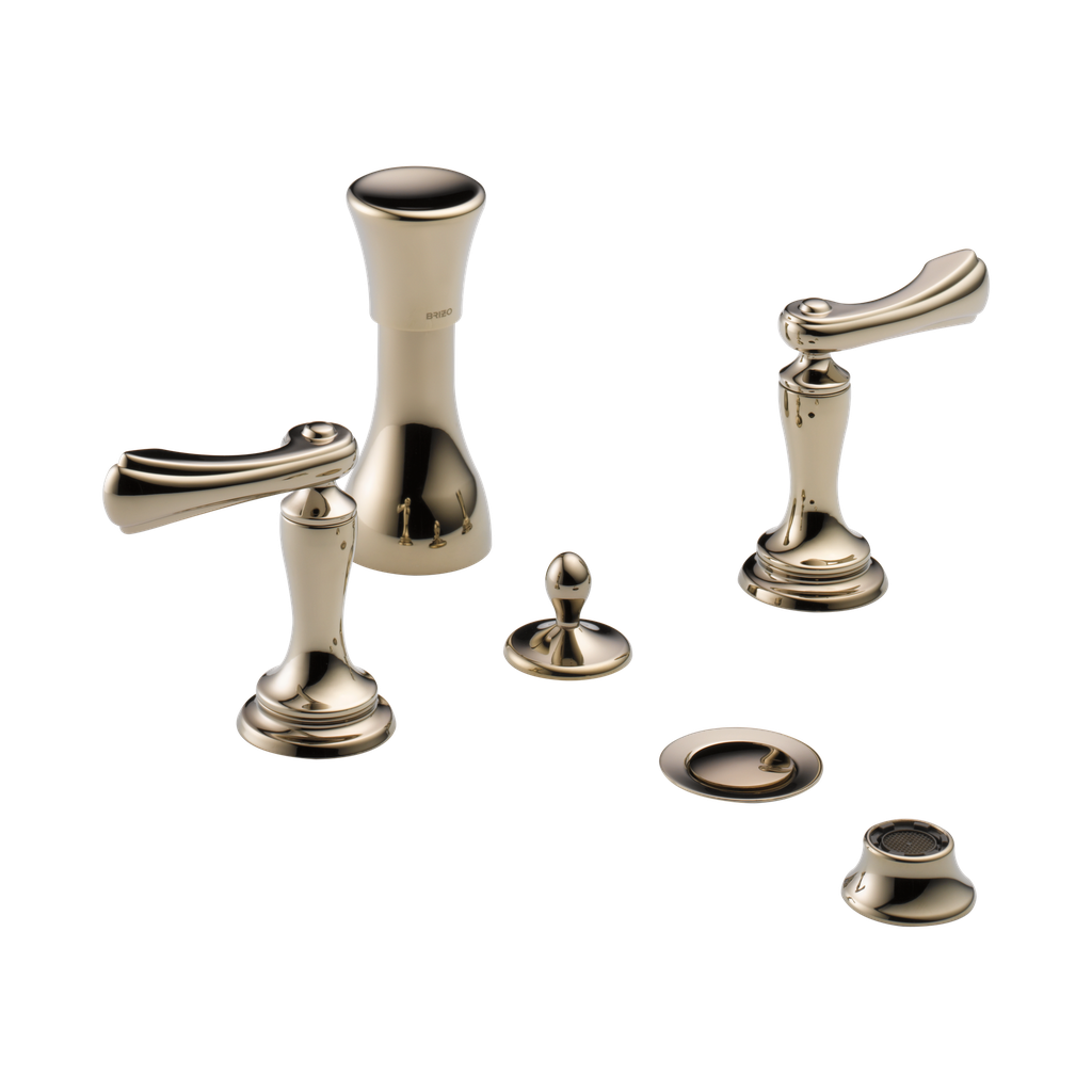 Brizo 68485-PNLHP Charlotte Mount Bidet Faucet Less Handles Brilliance Polished Nickel