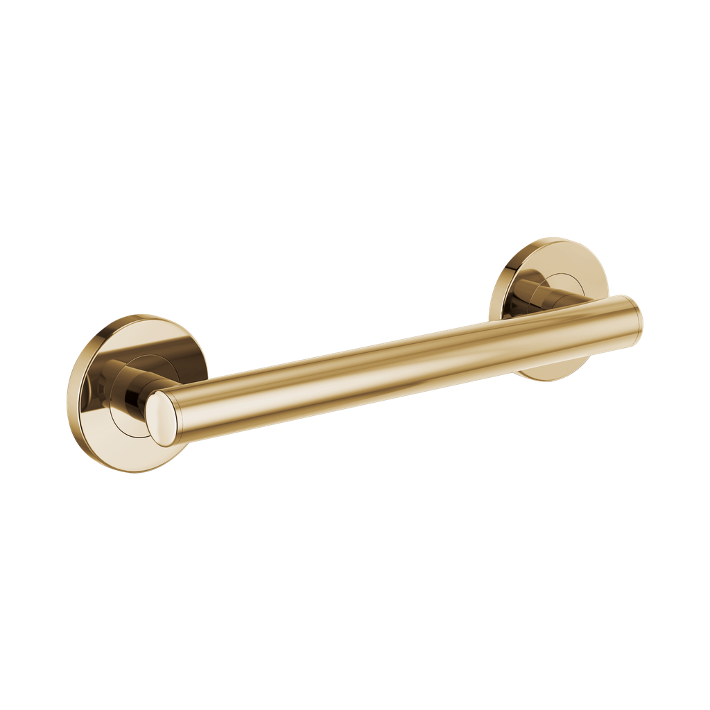 Brizo 69275-PG 12" Linear Round Grab Bar Brilliance Polished Gold