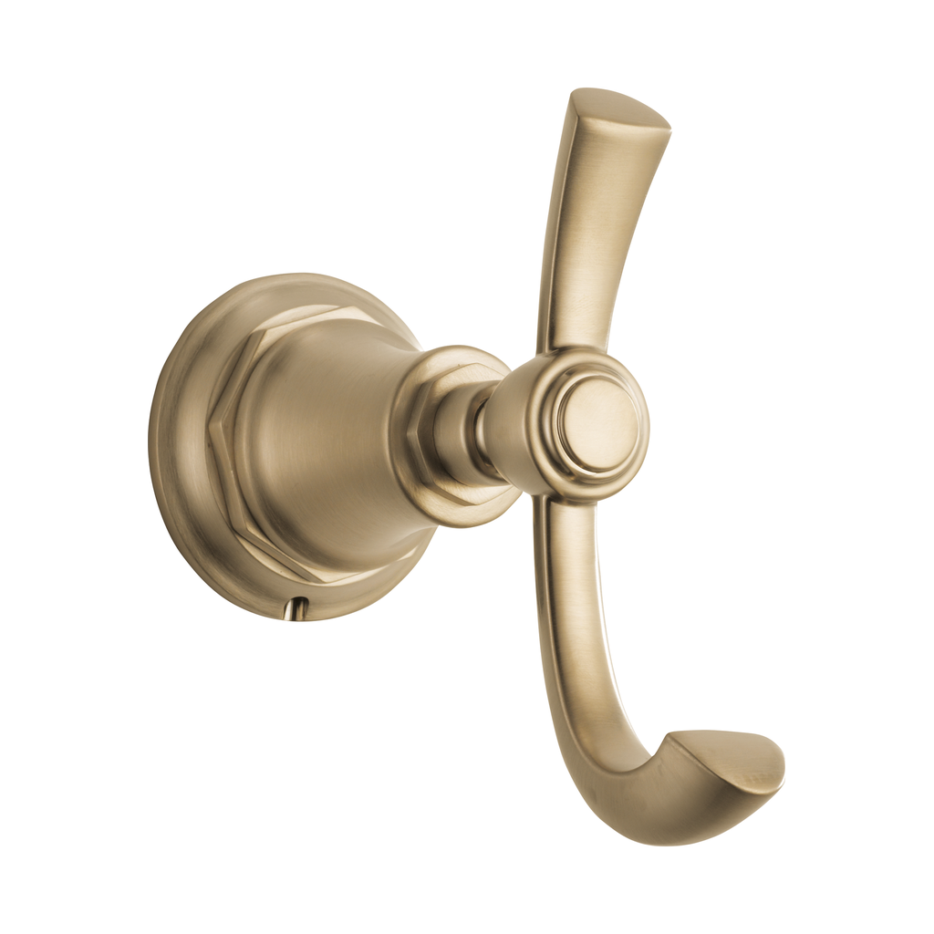 Brizo 693561-GL Rook Double Robe Hook Brilliance Luxe Gold