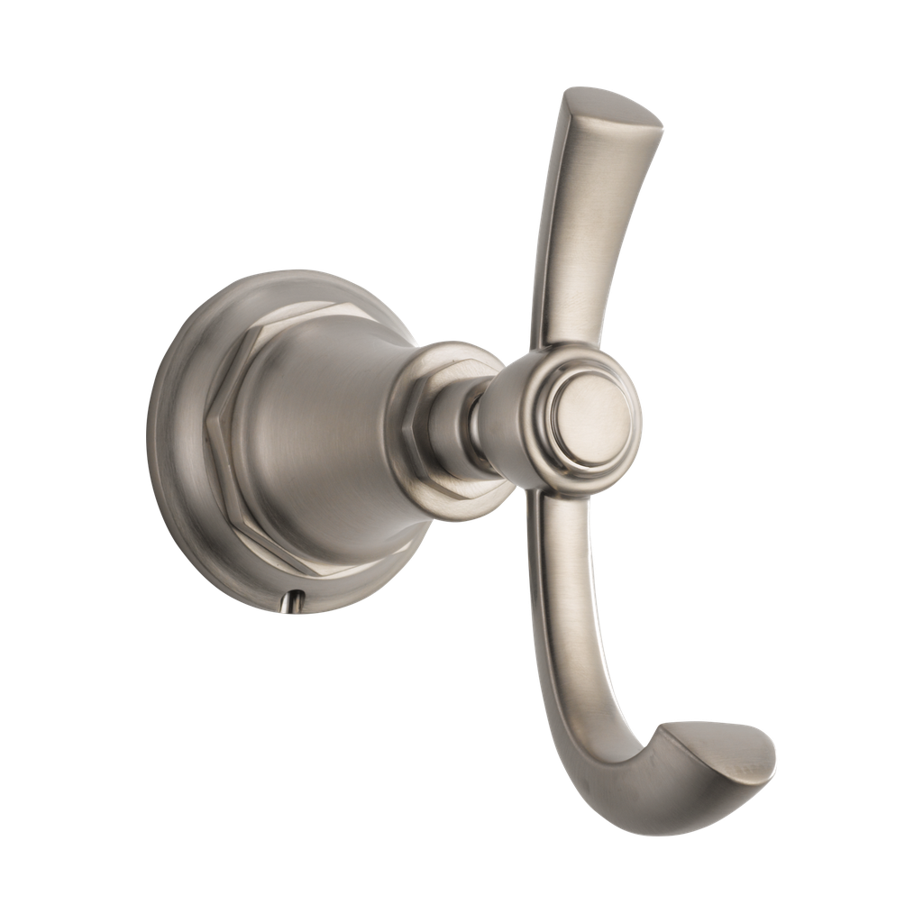 Brizo 693561-NK Rook Double Robe Hook Brilliance Luxe Nickel