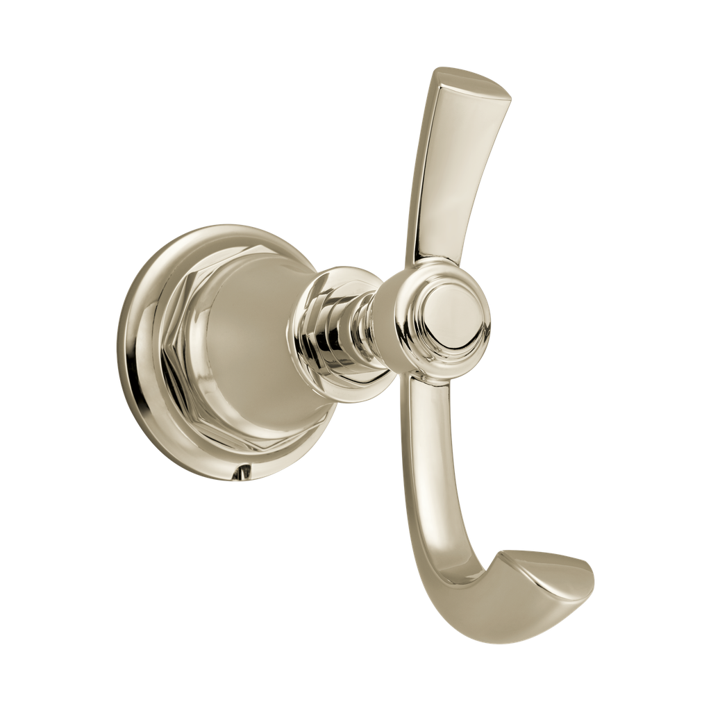 Brizo 693561-PN Rook Double Robe Hook Brilliance Polished Nickel