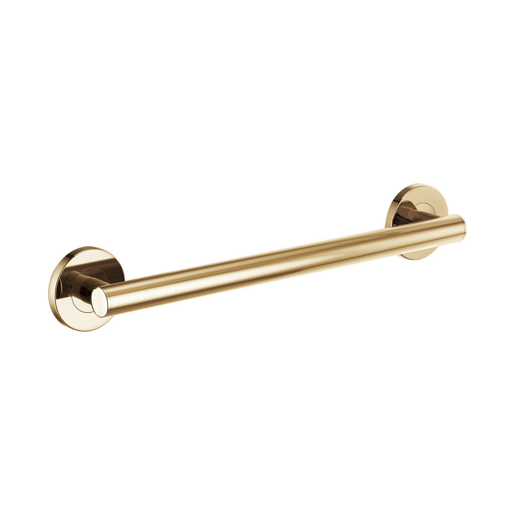 Brizo 69475-PG Contemporary 18" Linear Round Grab Bar Brilliance Polished Gold