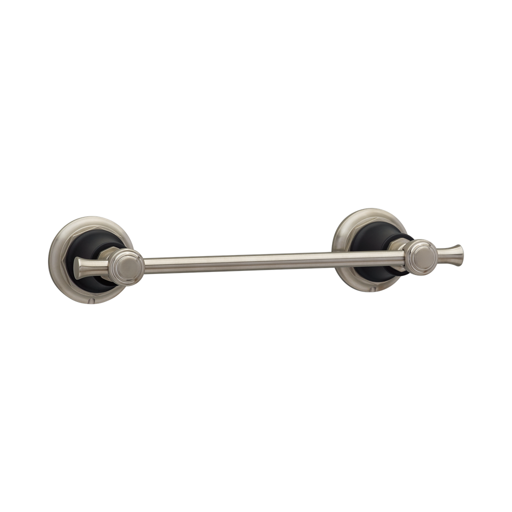 Brizo 694761-NKBL Rook 8" Mini Towel Bar Matte Black Brilliance Luxe Nickel