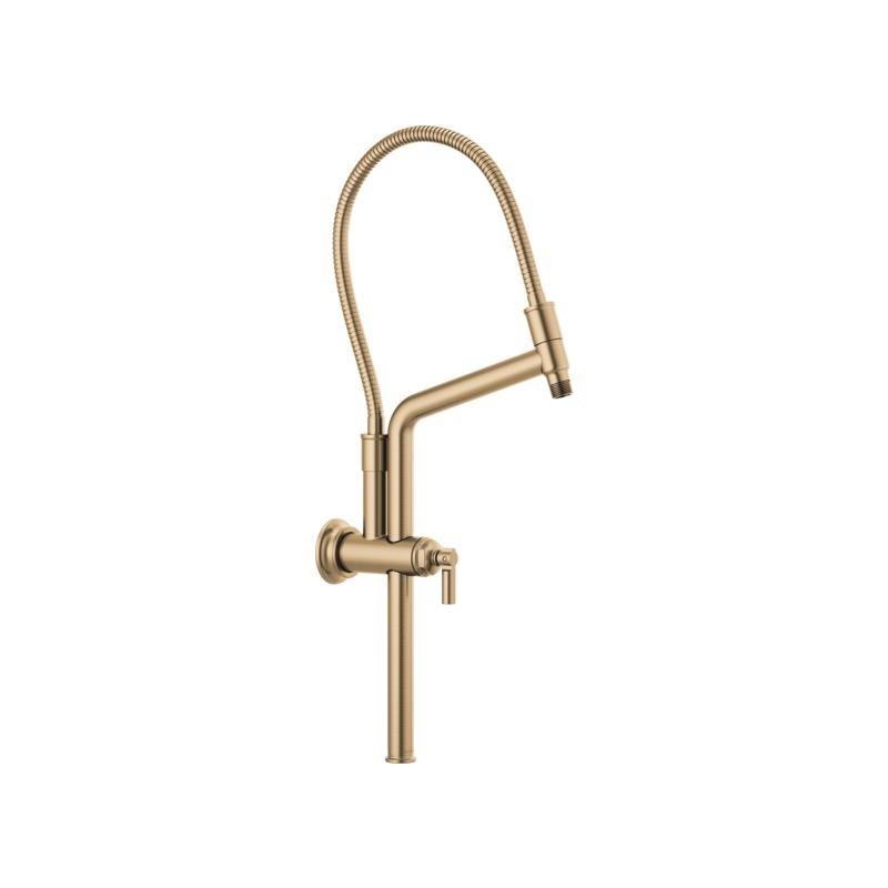 Brizo 81376-GL Invari Slide Bar Shower Arm And Flange Luxe Gold