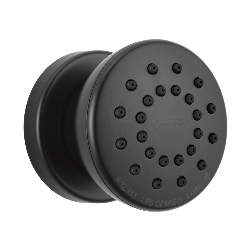 Brizo 84110-BL Essential Touch-Clean Round Body Spray Matte Black