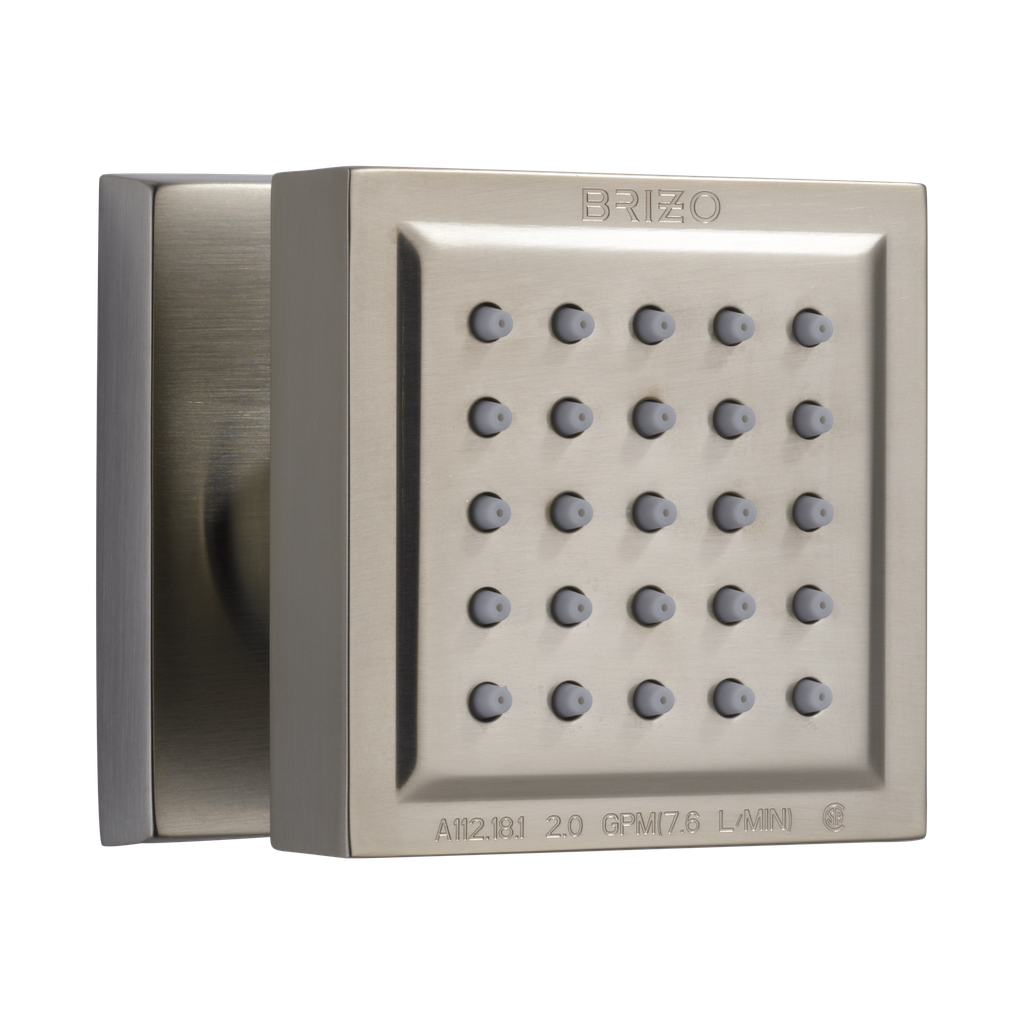 Brizo 84121-NK Essential Touch-Clean Square Body Spray Brilliance Luxe Nickel