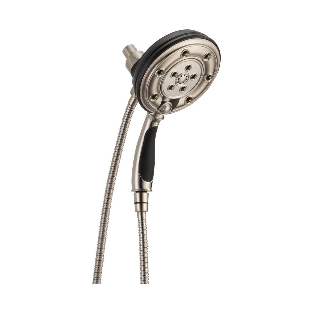 Brizo 86200-NKBL-2.5 Essential Classic Round H2Okinetic 2.5 GPM Shower Matte Black Brilliance Luxe Nickel