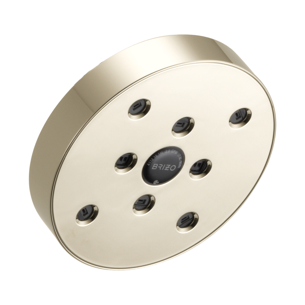 Brizo 87375-PN Essential 5" Linear Round H2OKINETI Showerhead Brilliance Polished Nickel