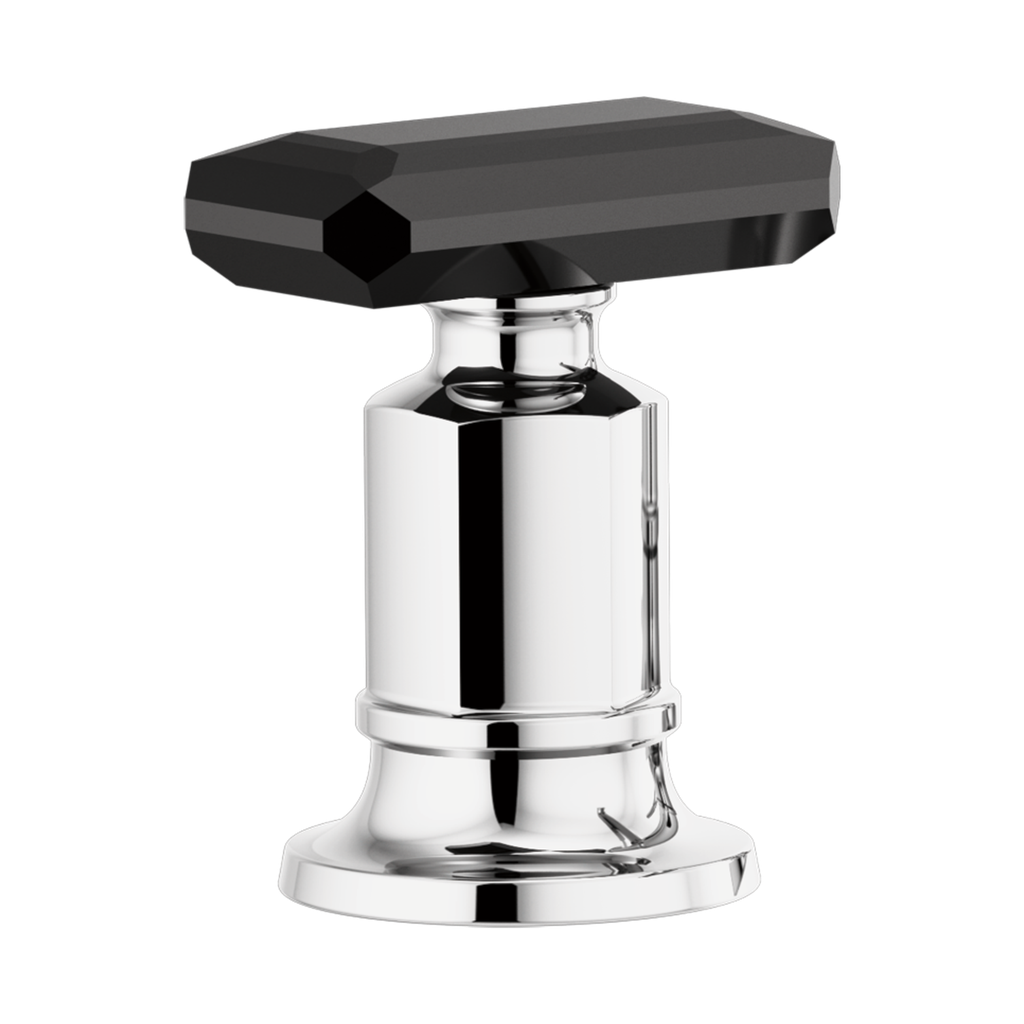 Brizo HK676-PCBC Invari Roman Tub Crystal Lever Handle Kit Polished Chrome Black Crystal Accent
