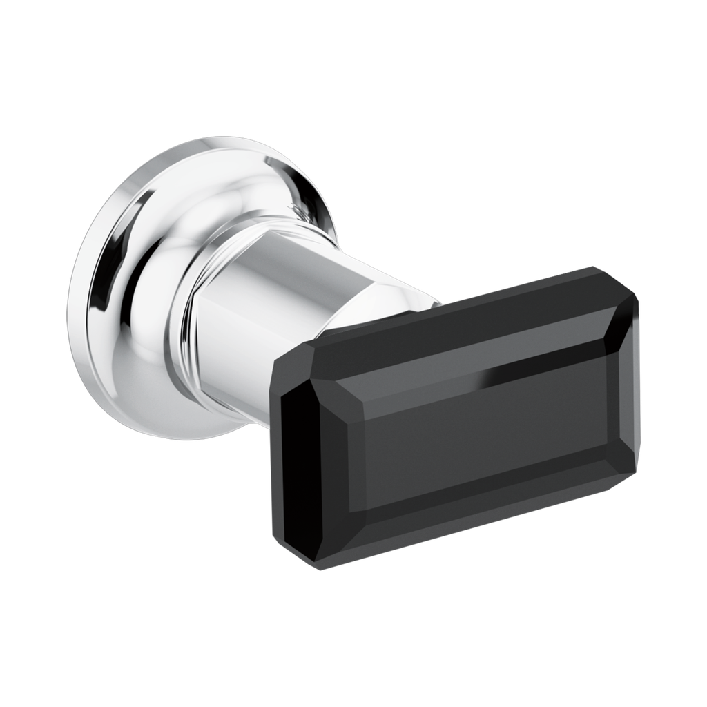 Brizo HK70476-PCBC Invari Two-Handle Wall Mount Tub Filler Handle Kit Polished Chrome Black Crystal Accent