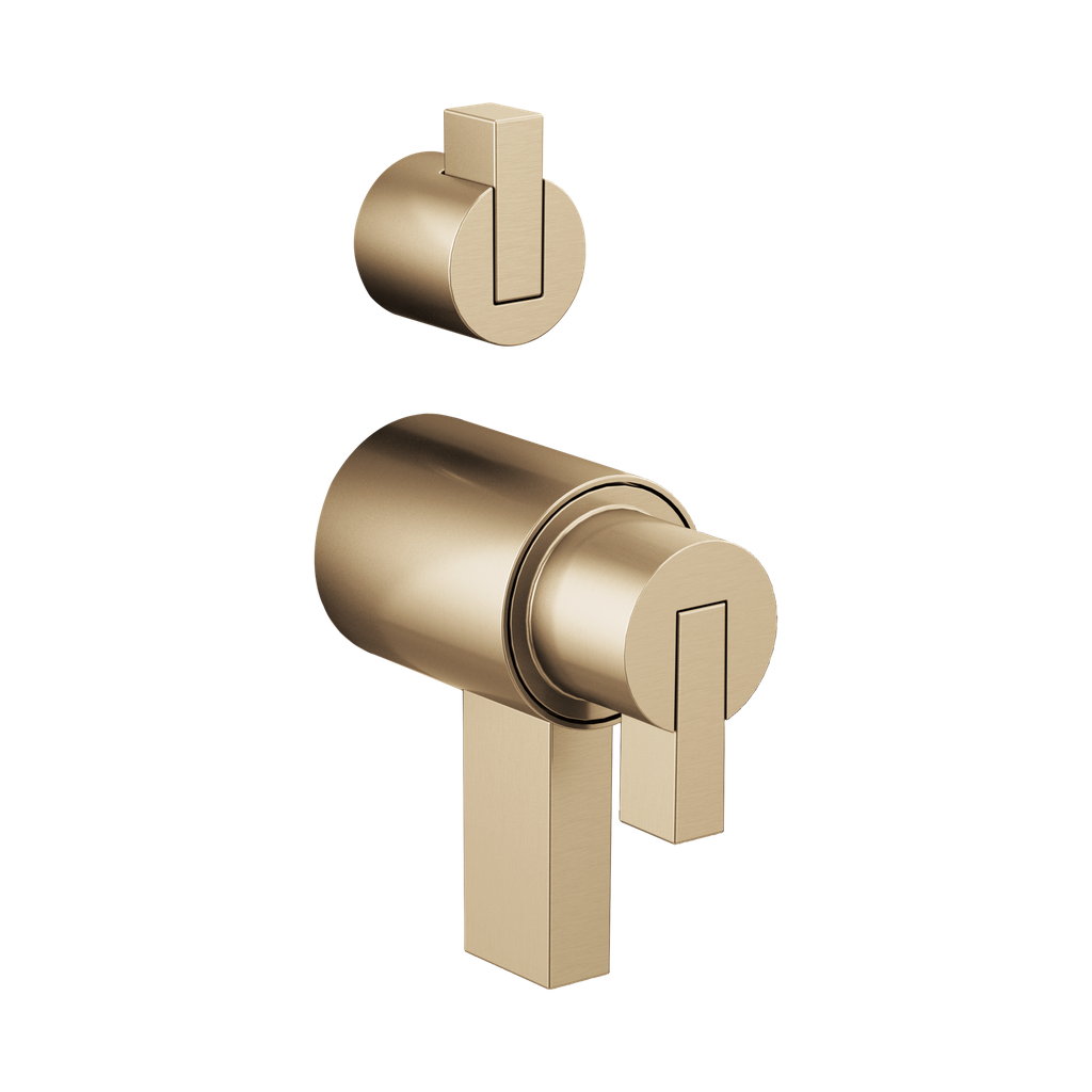 Brizo HL7532-GL Litze Thermostatic Valve With Diverter Trim Handle Kit Brilliance Luxe Gold