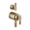 Brizo HL7533-GL Litze Thermostatic Valve With Diverter Trim Handle Kit Brilliance Luxe Gold