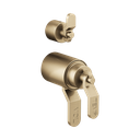 Brizo HL7534-GL Litze Thermostatic Valve With Diverter Trim Handle Kit Brilliance Luxe Gold