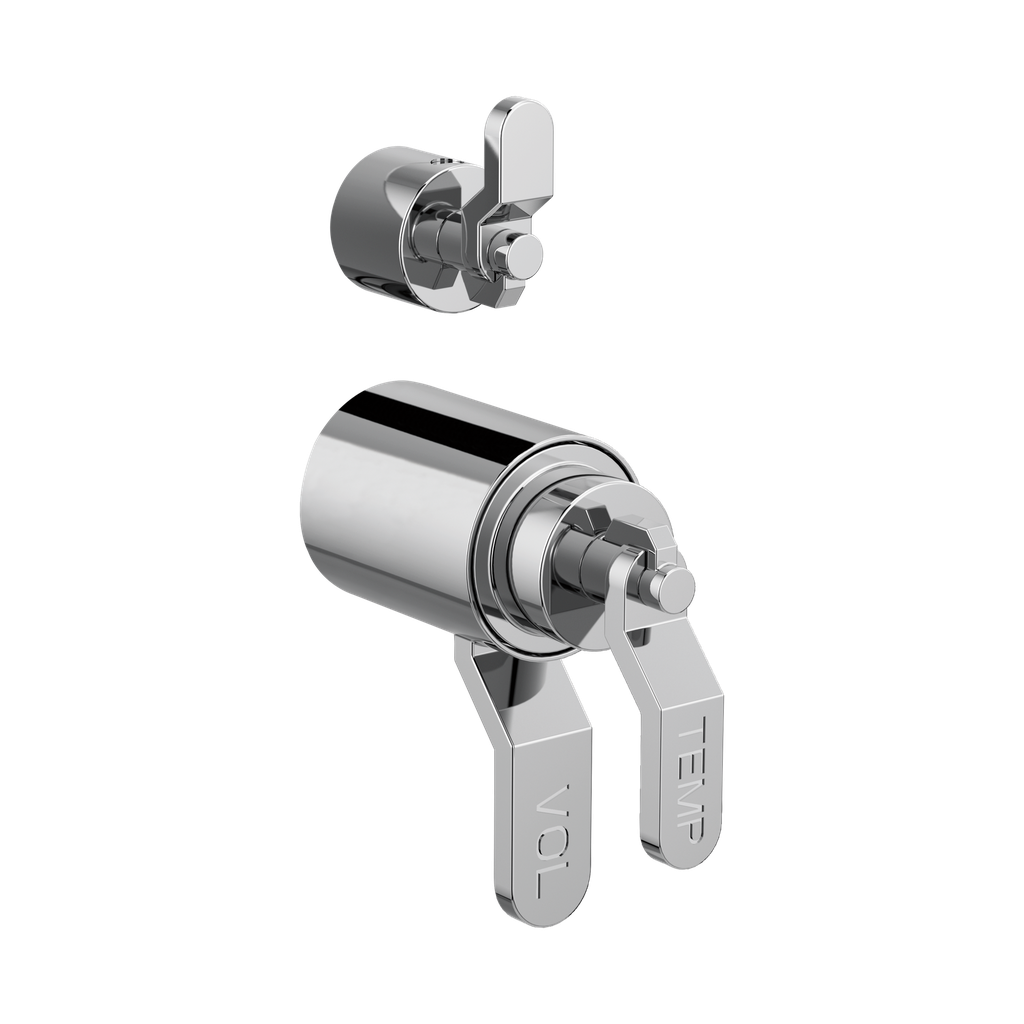 Brizo HL7534-PC Litze Thermostatic Valve With Diverter Trim Handle Kit Polished Chrome